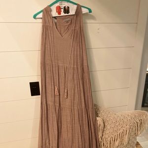 Maxi dress light dusty rose color